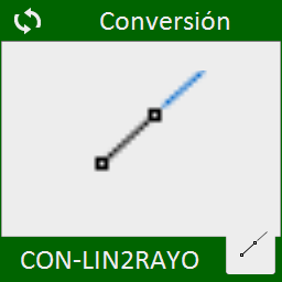 Convierte entidades de línea en entidades rayo/ray.