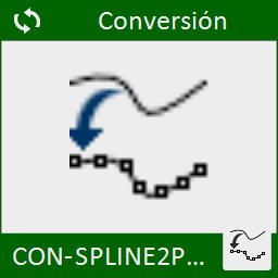 Convierte splines en entidades de polilíneas.
