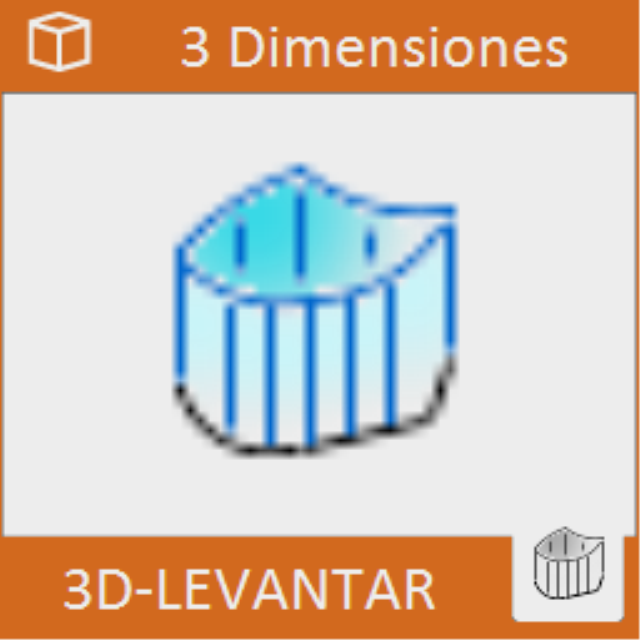 Levantar entidades de polilínea y/o líneas de 2D a 3D en AutoCAD, utilizando para ello entidades de 3DCARA.