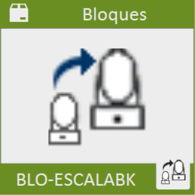 Modifica el factor de escala de todas las inserciones de bloque seleccionados.
