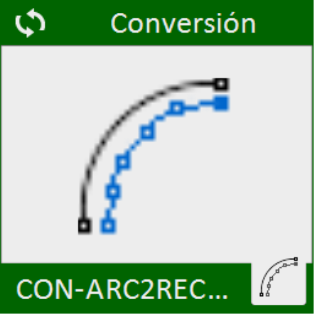 Convierte entidades de arco y circulo en segmentos de línea.