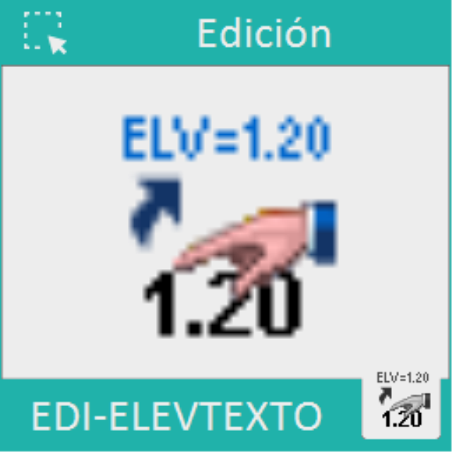 Coloca cada entidad de texto seleccionada en la cota Z indicada por el propio valor de cada entidad de texto.