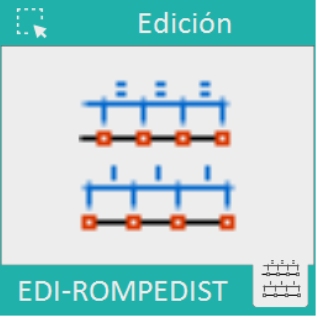 Rompe una entidad cualquiera indicando el número de tramos o la distancia de cada tramo.