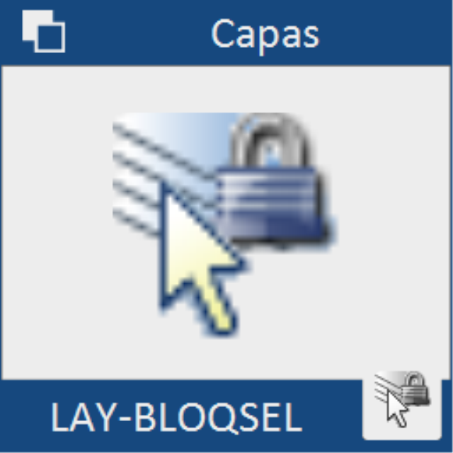Permite bloquear capas simplemente seleccionando en el dibujo una entidad de la capa a bloquear.