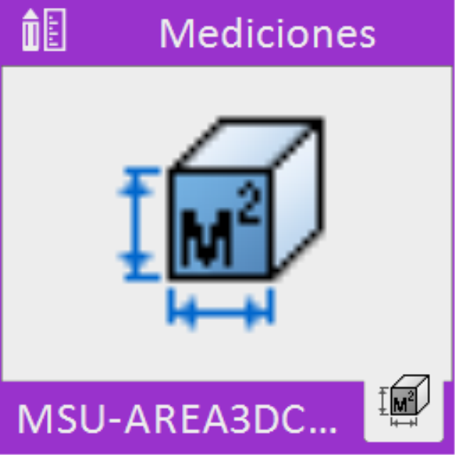 Calcula el area de entidades de 3DCARA/3DFACE. Rotula el área calculada dentro de cada entidad y además permite rotular el área total.