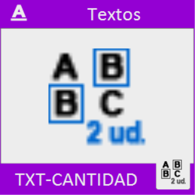 Cuenta el número de veces que aparece una determinada cadena de texto en las entidades de texto.