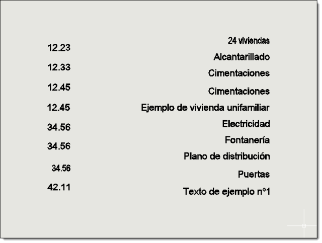 Ordena los textos seleccionados alfabética o numéricamente.