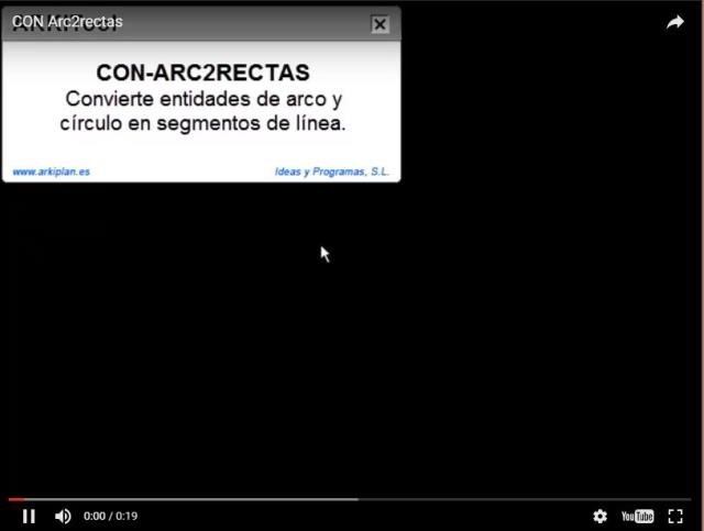 Convierte entidades de arco y circulo en segmentos de línea.