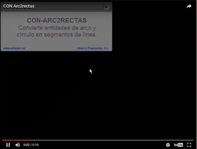 Convierte entidades de arco y circulo en segmentos de línea.